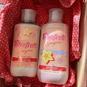 Starfruit Sangria Bath and Body Works Body Wash and Lotion Set